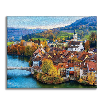 Colorcraft Swiss River Village – Malen nach Zahlen