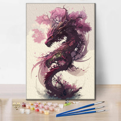 Sakura-Drache – Malen nach Zahlen