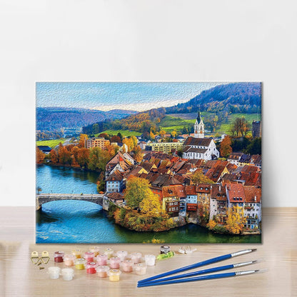 Colorcraft Swiss River Village – Malen nach Zahlen